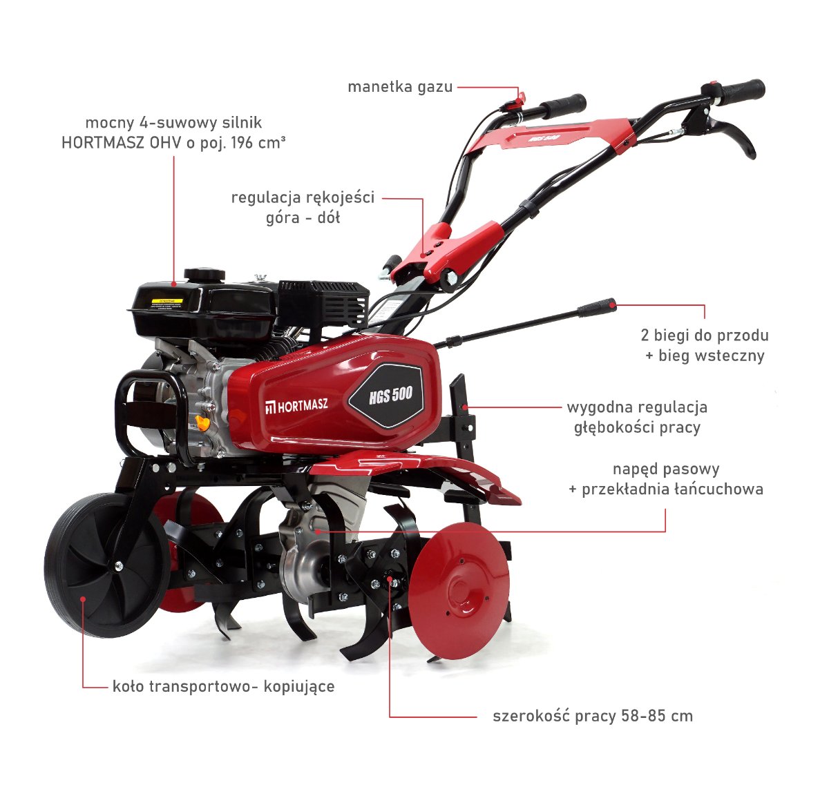 Hortmasz HGS 500 – Glebogryzarki do wynajęcia